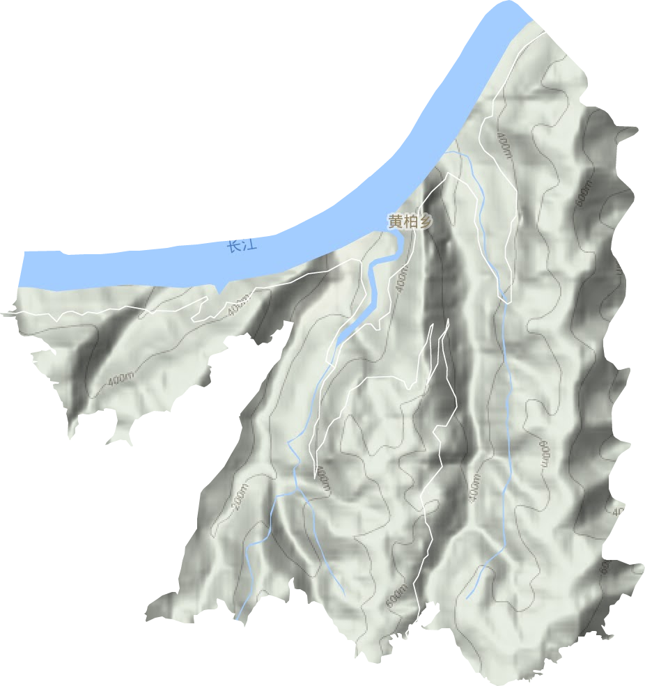 黄柏乡地形地图