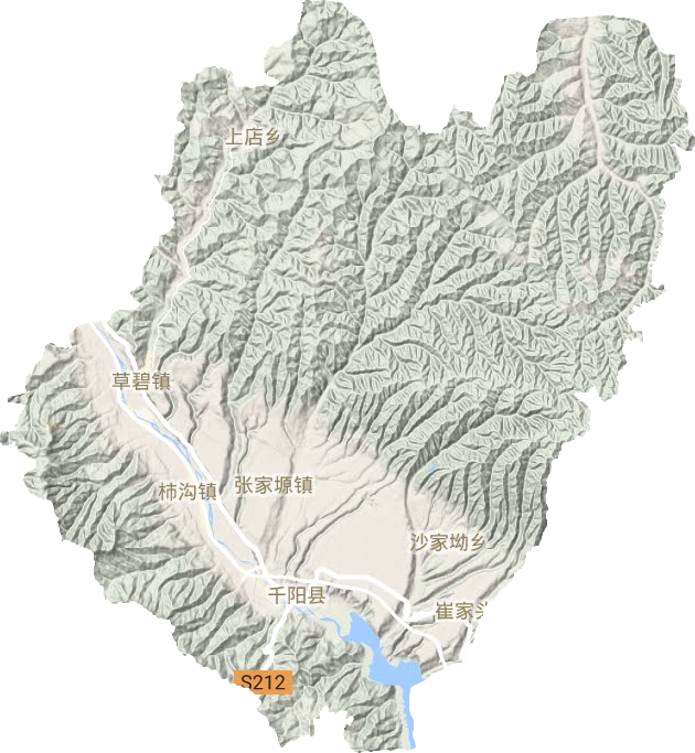 千阳县地形地图