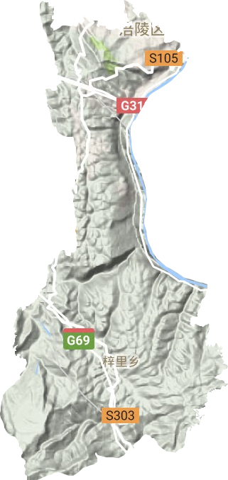 荔枝街道地形地图