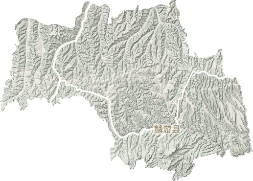 麟游县地形地图
