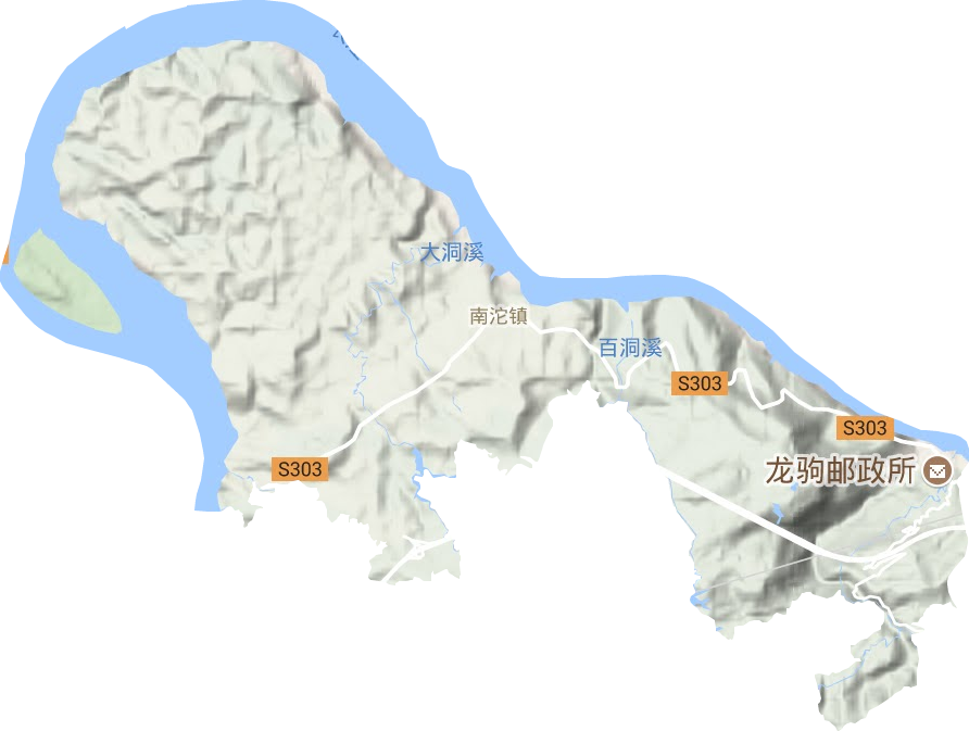 南沱镇地形地图
