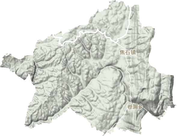 焦石镇地形地图