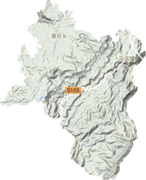 马武镇地形地图