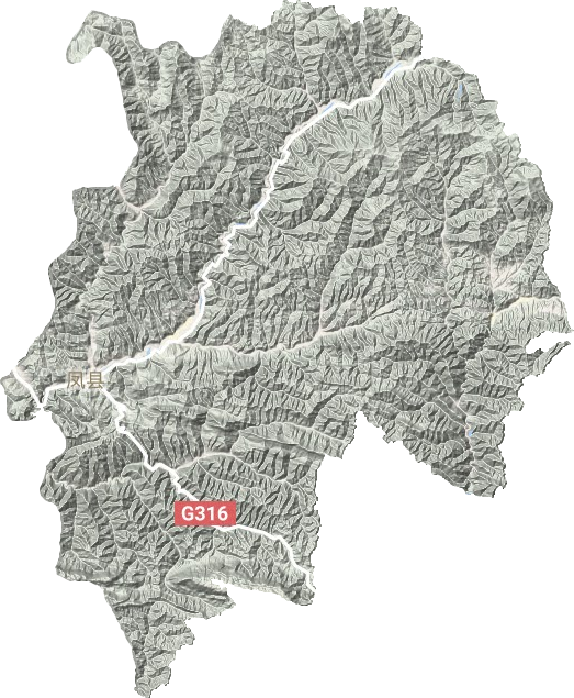 凤县地形地图