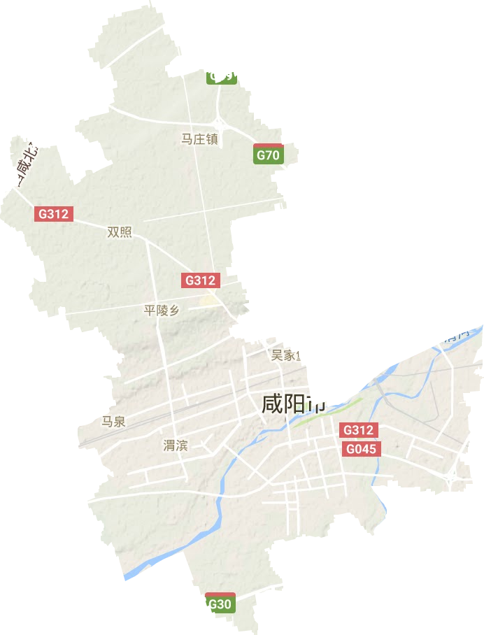 秦都区地形地图