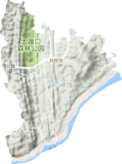 跳磴镇地形地图
