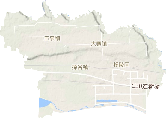 杨凌区地形地图