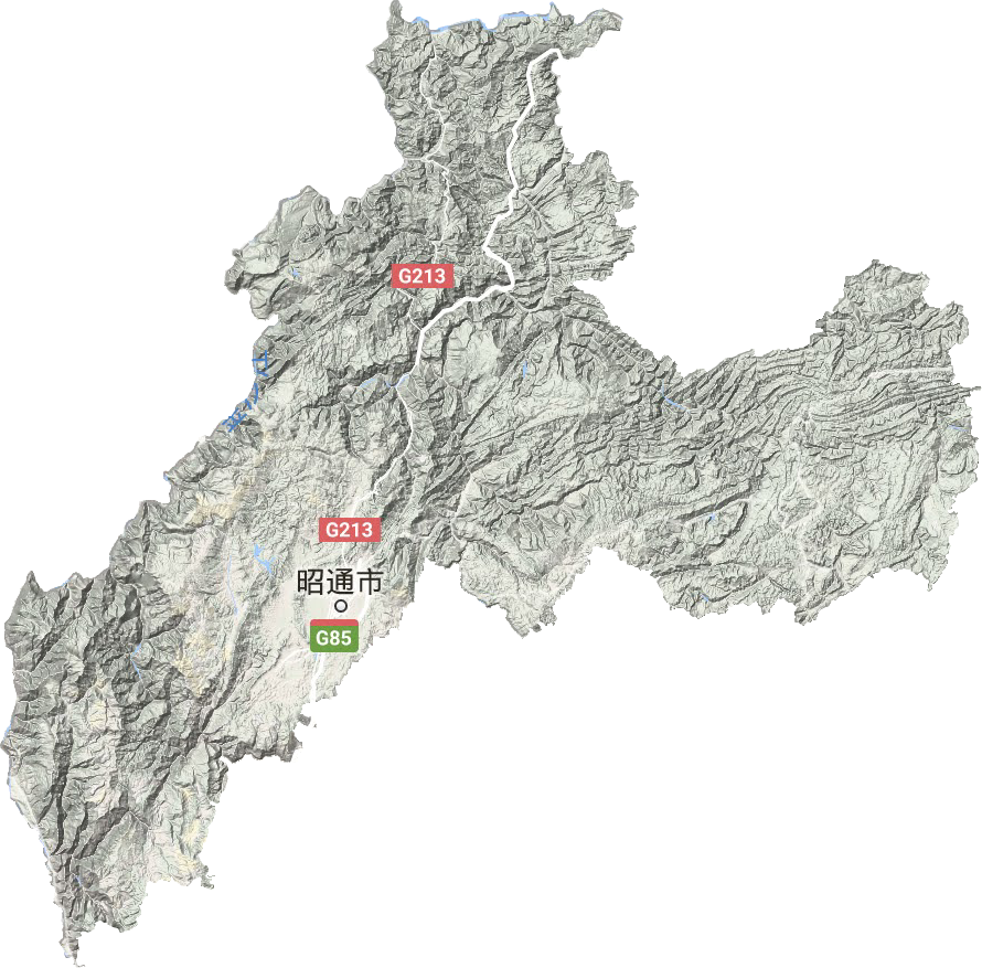 昭通市地形地图