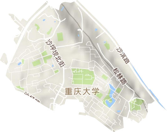 沙坪坝街道地形地图