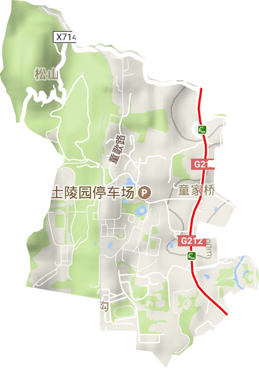 童家桥街道地形地图