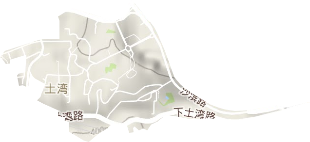 土湾街道地形地图