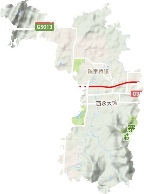 陈家桥街道地形地图