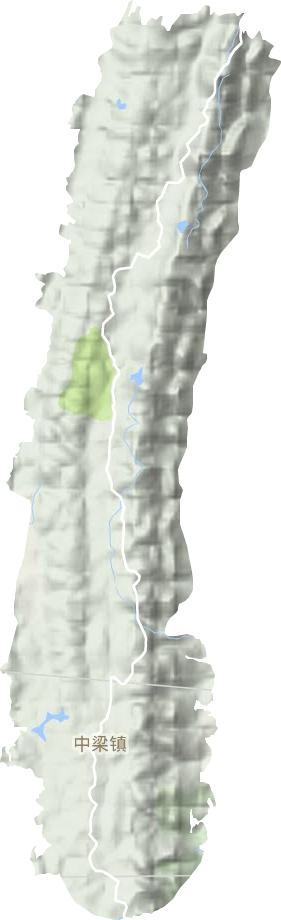 中梁镇地形地图