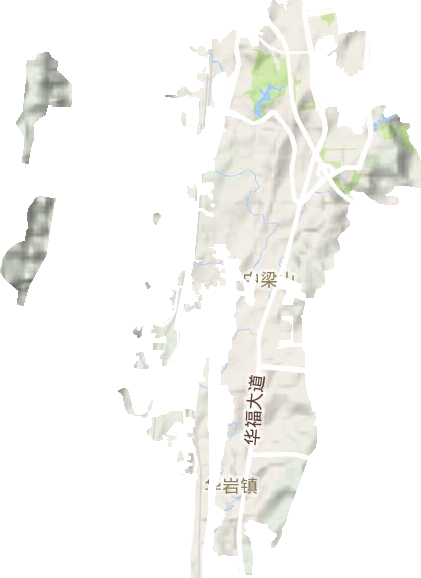 中梁山街道地形地图