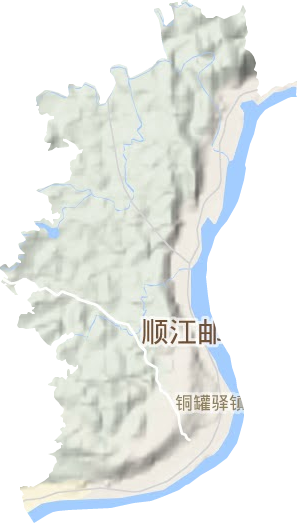 铜罐驿镇地形地图