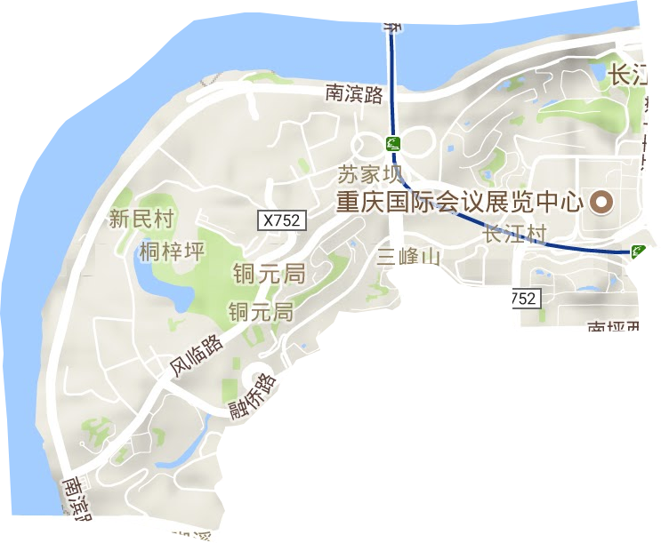 铜元局街道地形地图