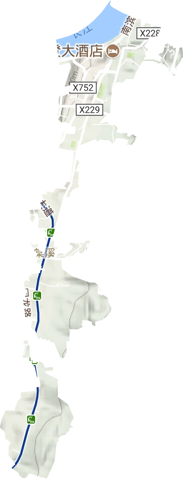 海棠溪街道地形地图