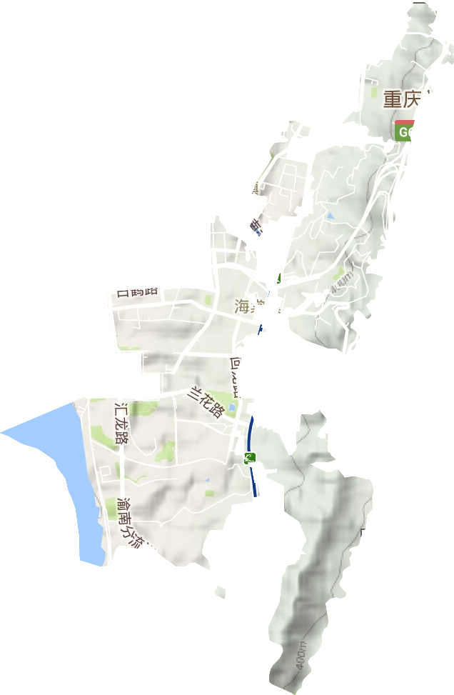 南坪镇地形地图
