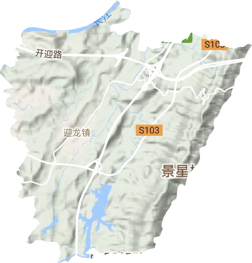 迎龙镇地形地图