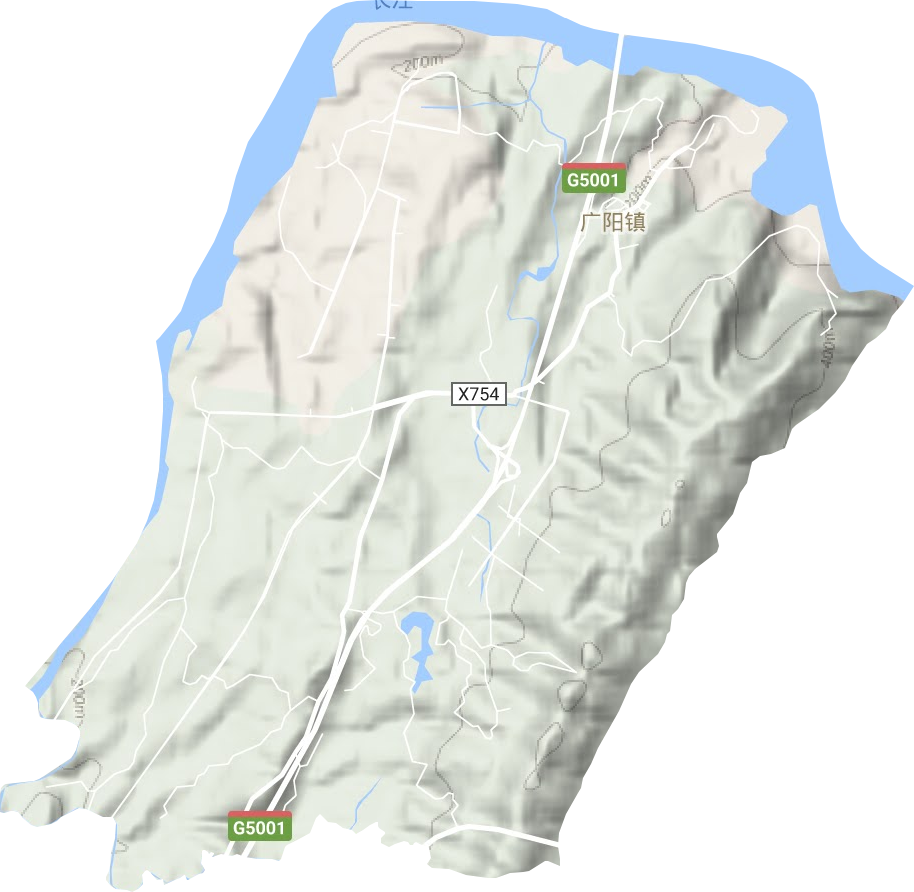广阳镇地形地图