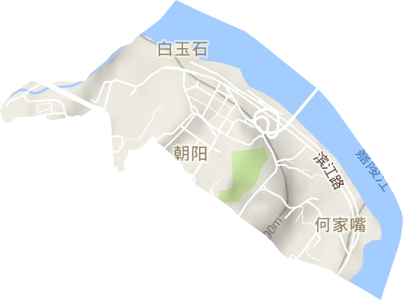 朝阳街道地形地图