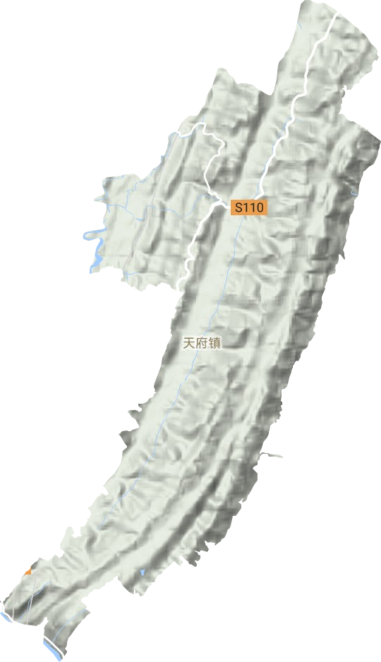 天府镇地形地图