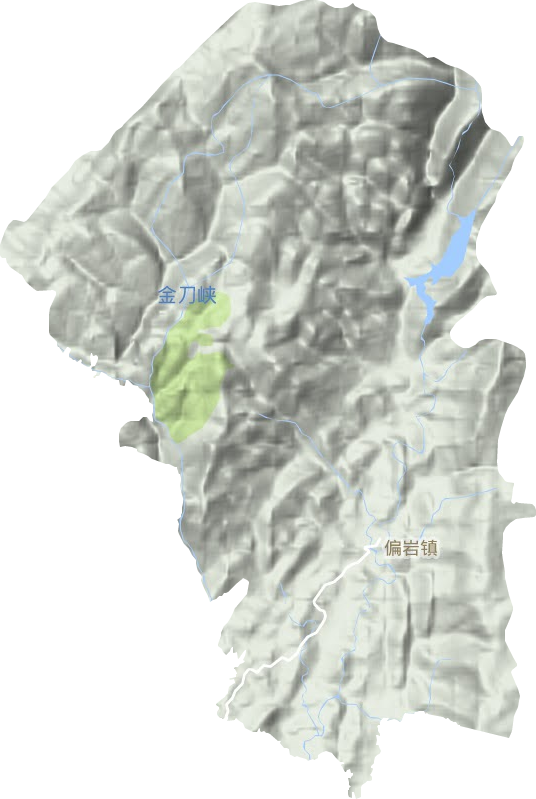 金刀峡镇地形地图