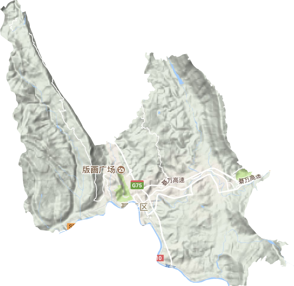 文龙街道地形地图