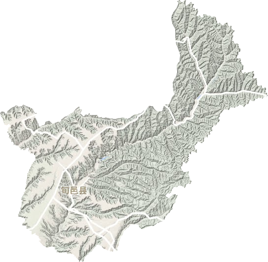 旬邑县地形地图