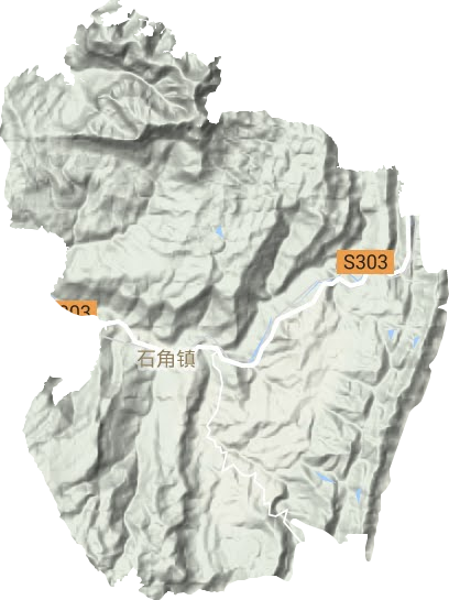 石角镇地形地图