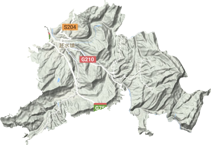 赶水镇地形地图