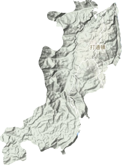 打通镇地形地图