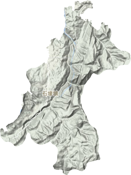 石壕镇地形地图