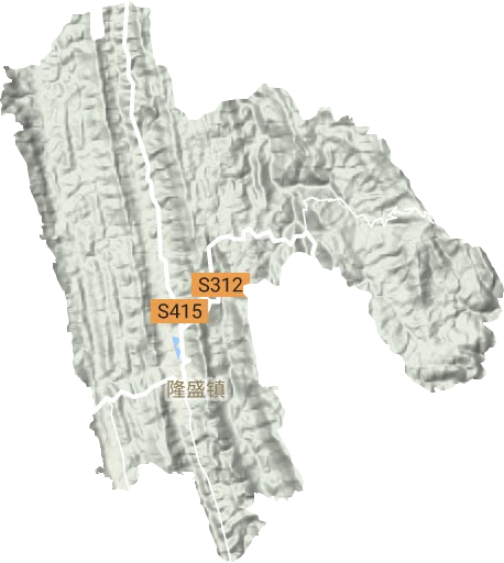 隆盛镇地形地图
