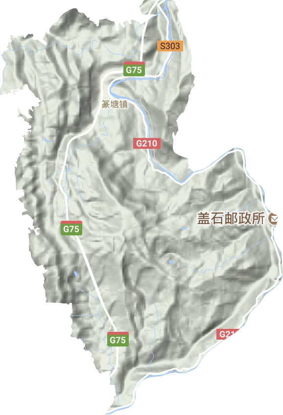 篆塘镇地形地图
