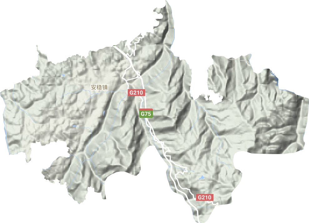 安稳镇地形地图