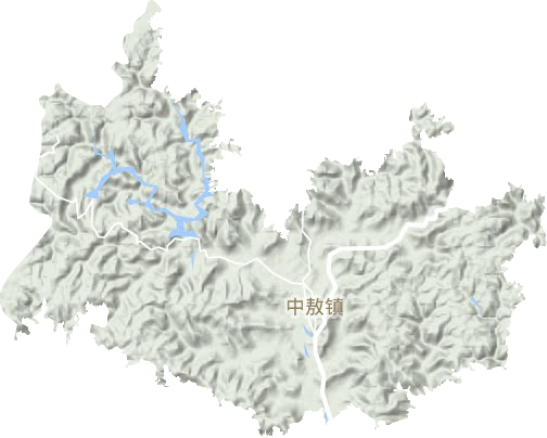 中敖镇地形地图