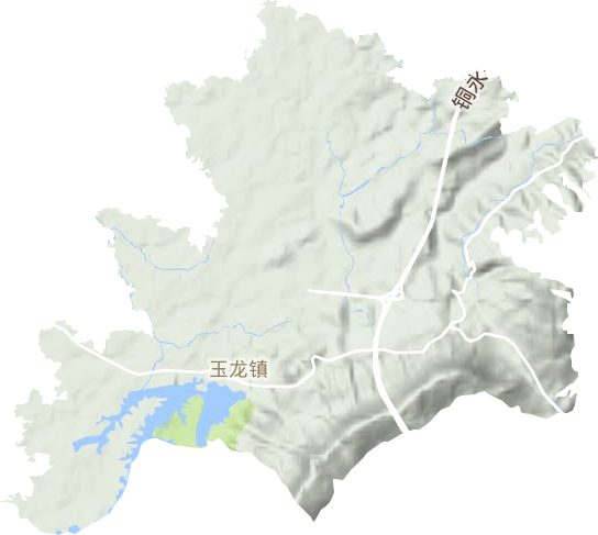 玉龙镇地形地图
