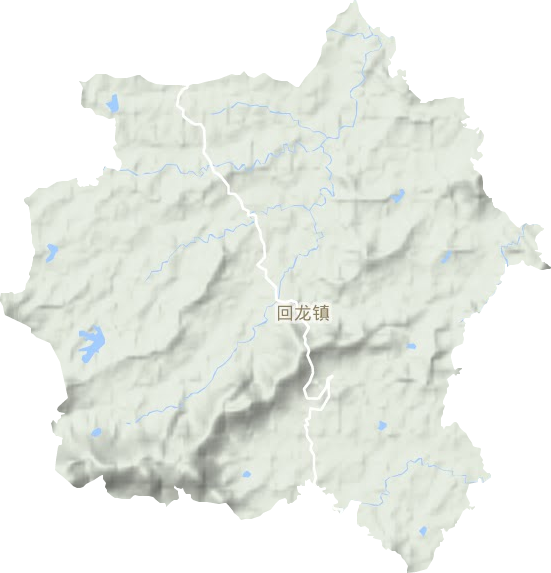回龙镇地形地图