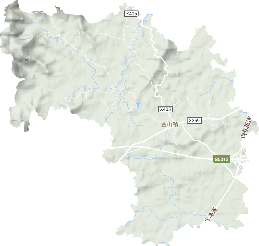 金山镇地形地图