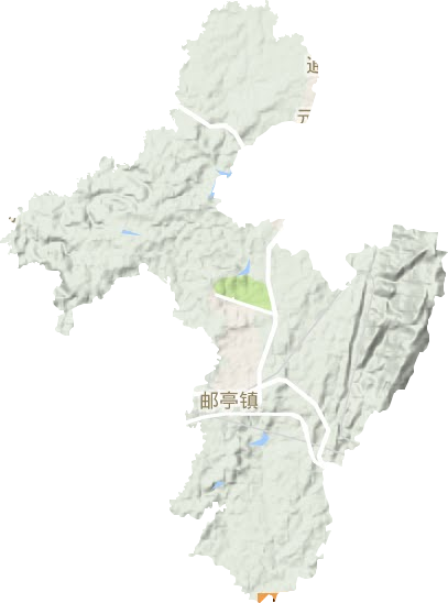 邮亭镇地形地图