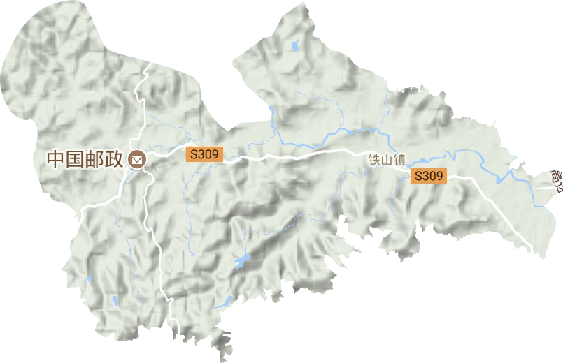 铁山镇地形地图