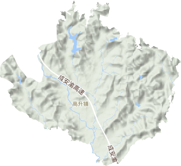 高升镇地形地图