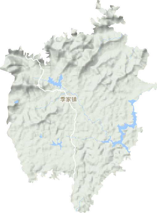 季家镇地形地图