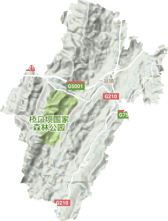 一品街道地形地图