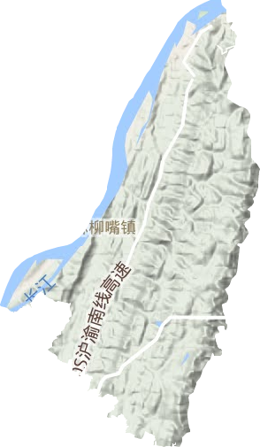 麻柳嘴镇地形地图