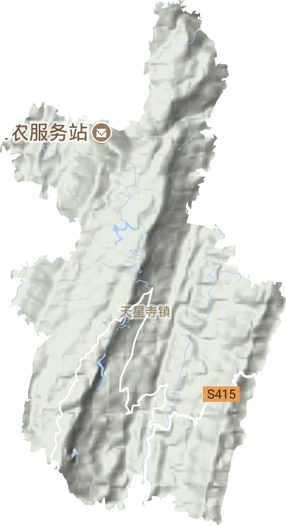 天星寺镇地形地图