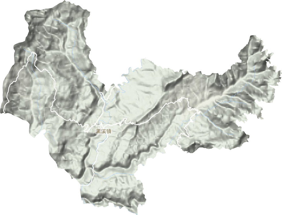 黑溪镇地形地图