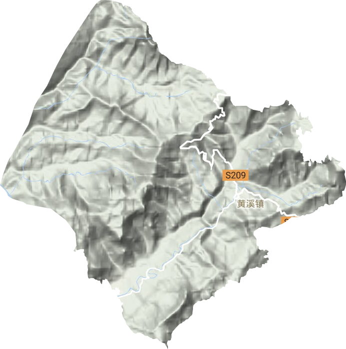 黄溪镇地形地图