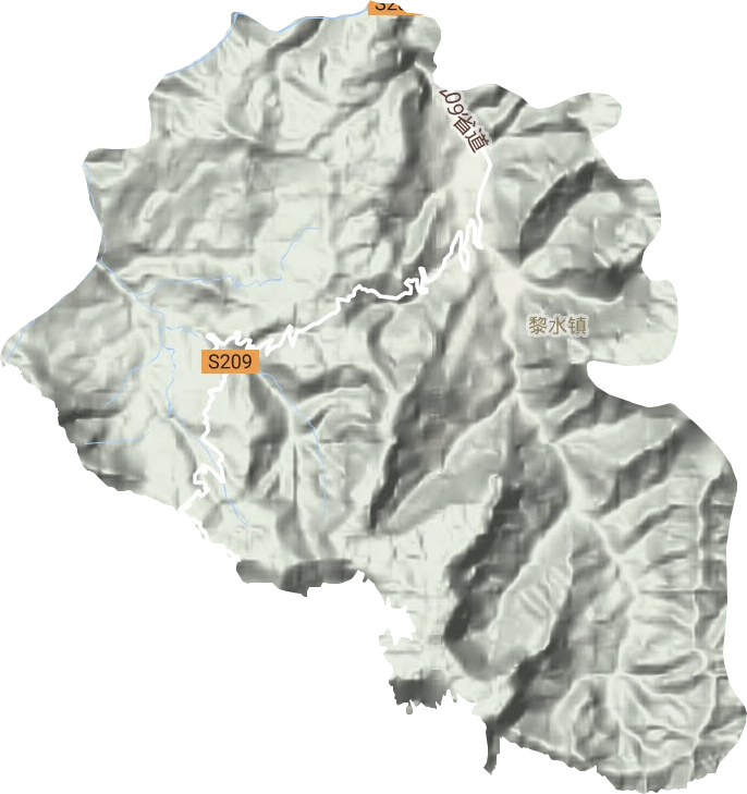 黎水镇地形地图